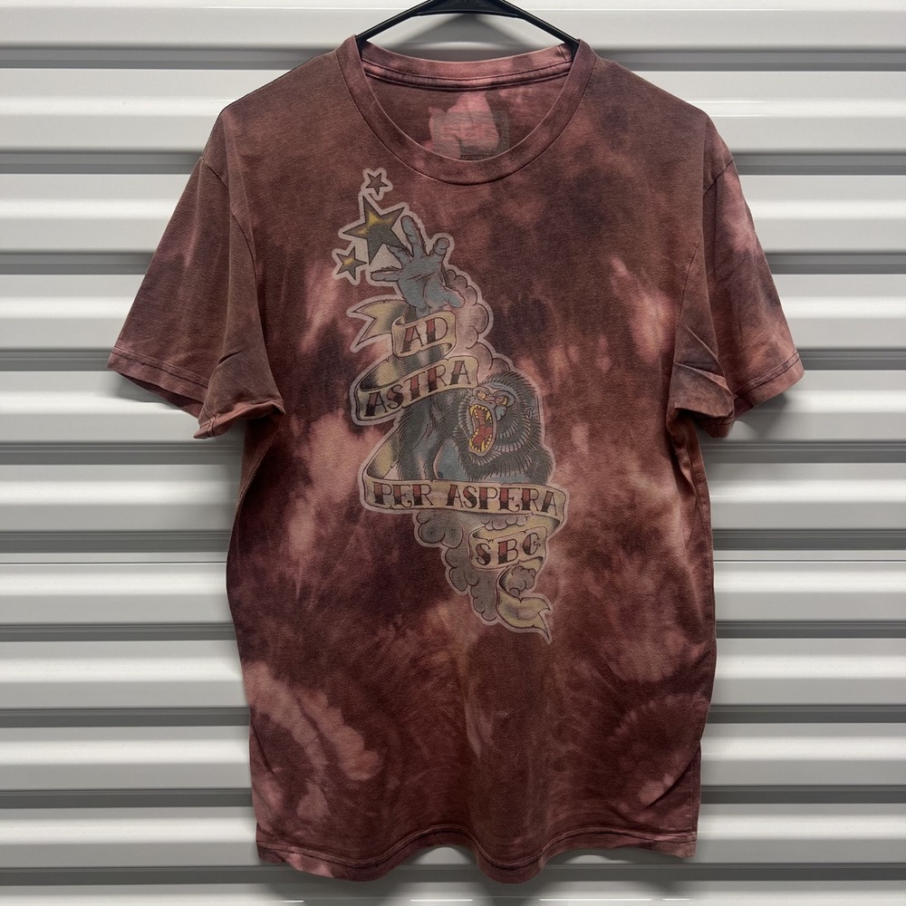 SBG Straight Blast Gym Size M Mens Graphic Tee Ad Astra Per Aspera Bleach Wash — photo 2